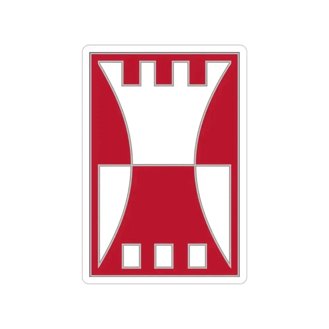 416 Engineer Command (U.S. Army) Transparent STICKER Die-Cut Vinyl Decal 4 Inch - The Sticker Space