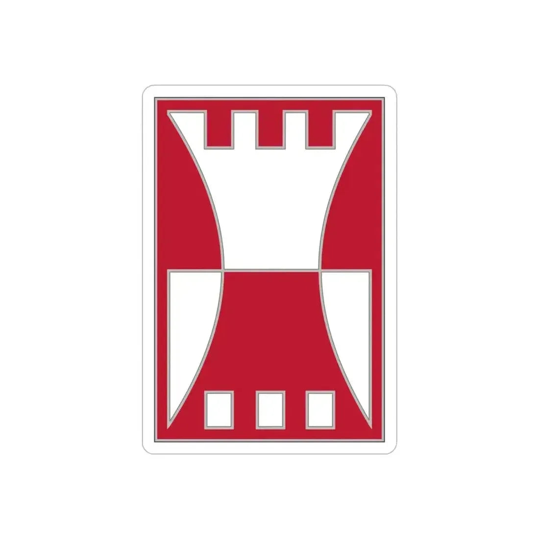 416 Engineer Command.1 (U.S. Army) REVERSE PRINT Transparent Die-Cut STICKER 4 Inch Die-Cut Transparent - The Sticker Space