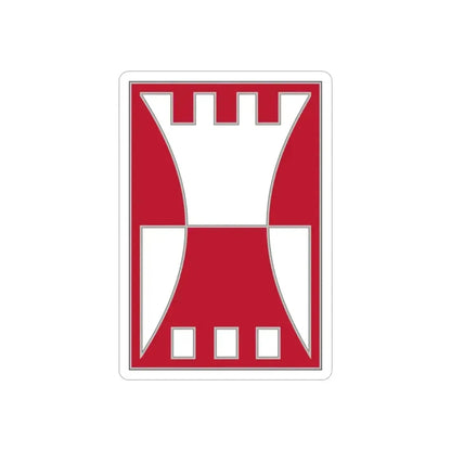 416 Engineer Command.1 (U.S. Army) REVERSE PRINT Transparent Die-Cut STICKER 4 Inch Die-Cut Transparent - The Sticker Space