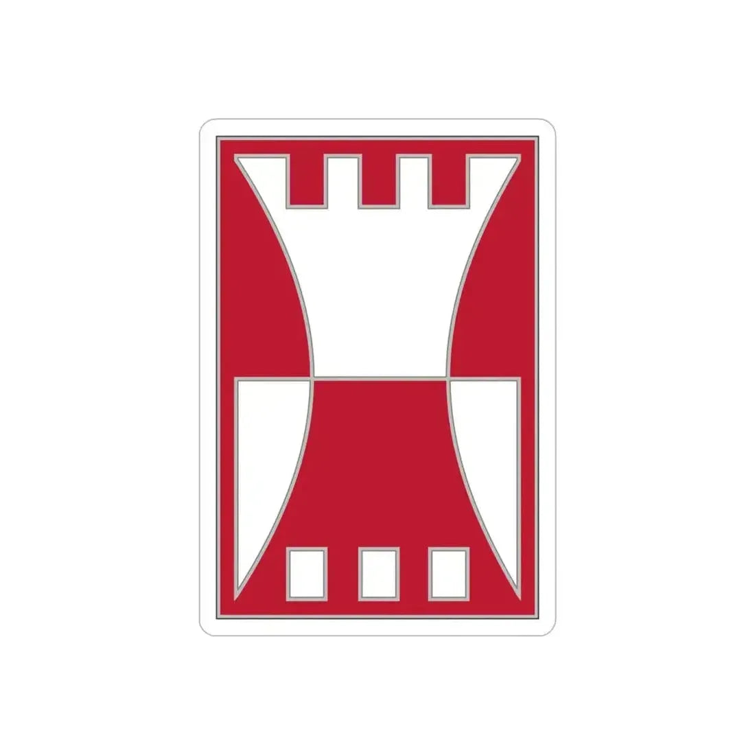 416 Engineer Command.1 (U.S. Army) REVERSE PRINT Transparent Die-Cut STICKER 5 Inch Die-Cut Transparent - The Sticker Space