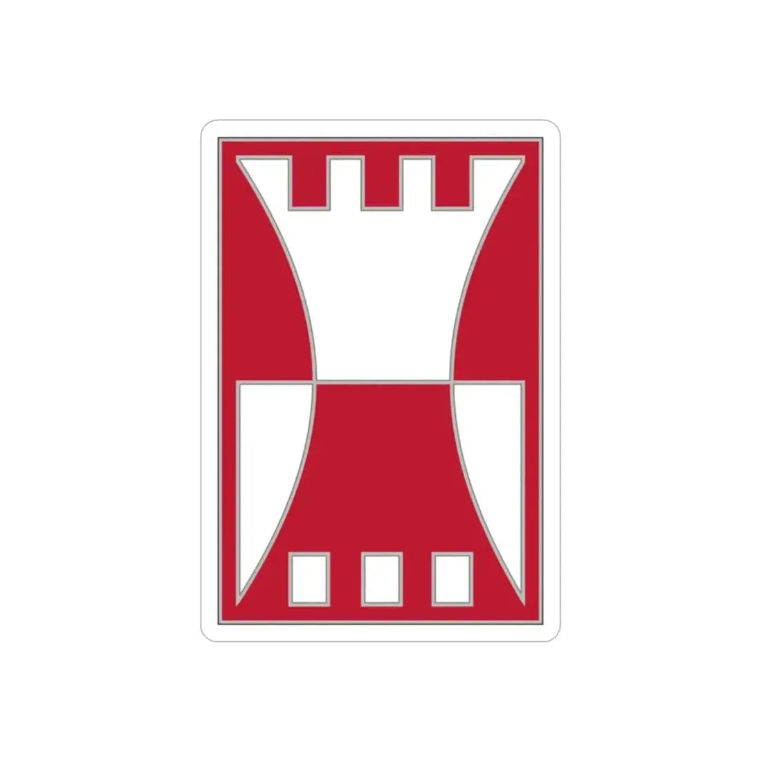 416 Engineer Command.1 (U.S. Army) REVERSE PRINT Transparent Die-Cut STICKER - The Sticker Space