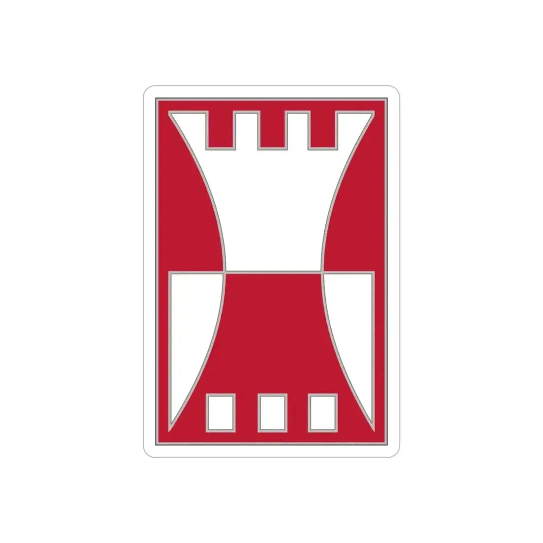 416 Engineer Command.1 (U.S. Army) REVERSE PRINT Transparent Die-Cut STICKER - The Sticker Space