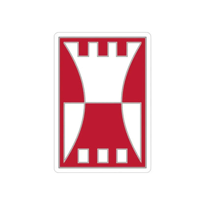 416 Engineer Command.1 (U.S. Army) REVERSE PRINT Transparent Die-Cut STICKER - The Sticker Space