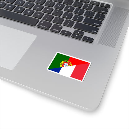 Flag of Portugal and France (France) STICKER Vinyl Kiss-Cut Decal