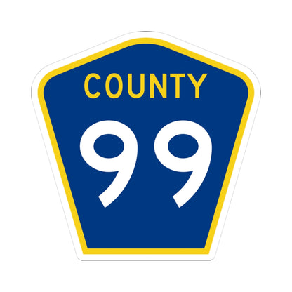 County 99 MN (Minnesota) (Road Sign) STICKER Vinyl Kiss-Cut Decal