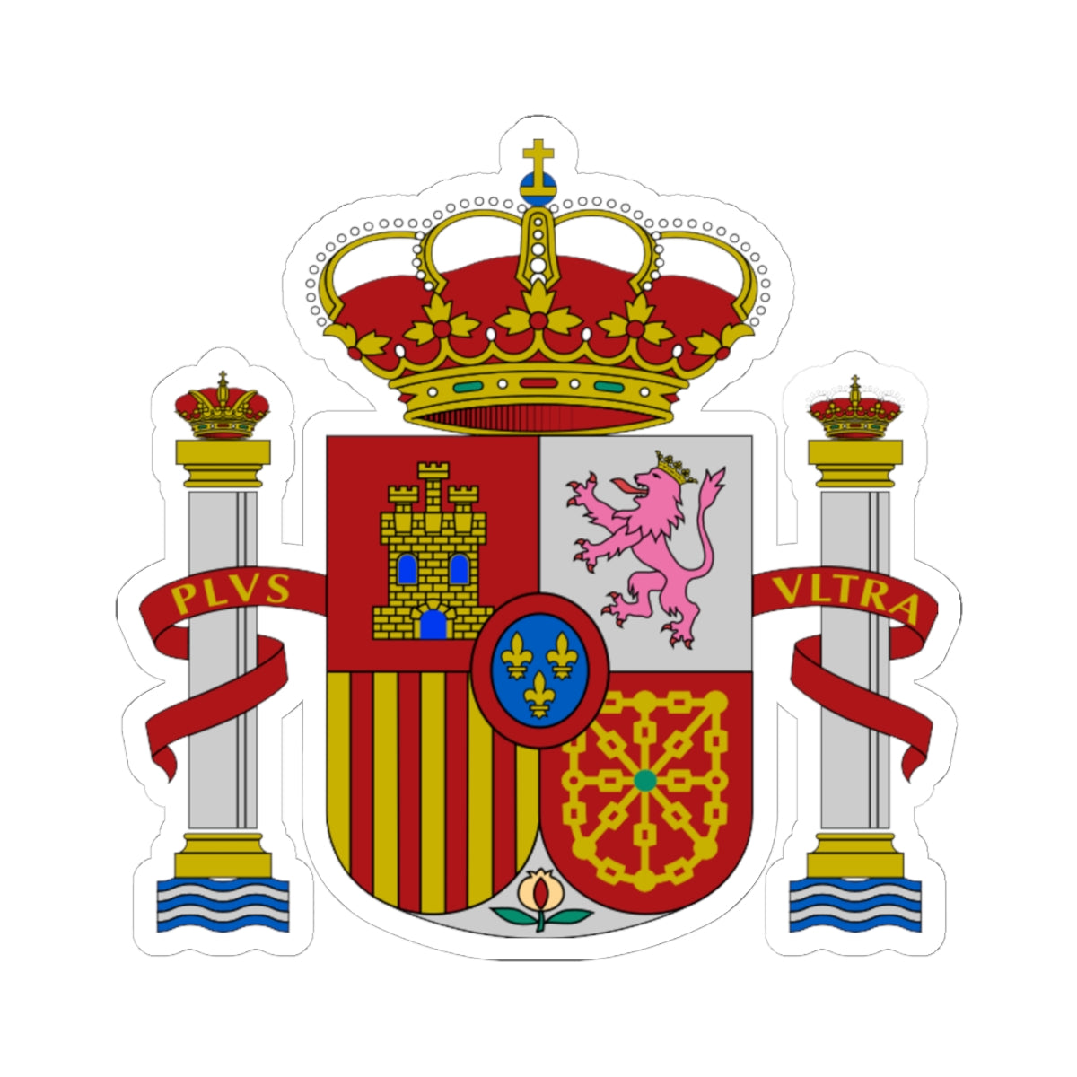 Escudo de España (Spain) (Coat of Arms) STICKER Vinyl Kiss-Cut Decal