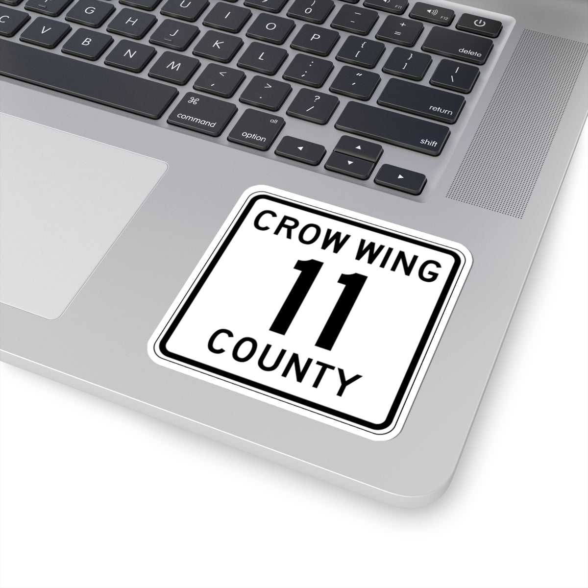 Crow Wing County 11 (Minnesota) (Road Sign) STICKER Vinyl Kiss-Cut Decal