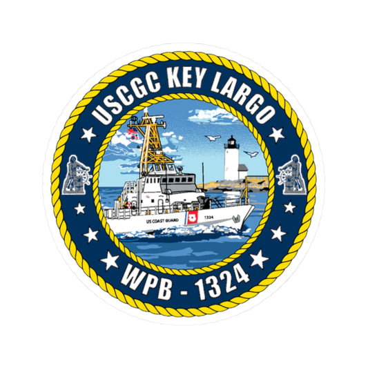 USCGC Key Largo WPB 1324 (U.S. Coast Guard) STICKER Vinyl Kiss-Cut Decal