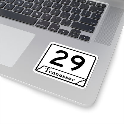 Tennessee 29 (Tennessee) (Road Sign) STICKER Vinyl Kiss-Cut Decal
