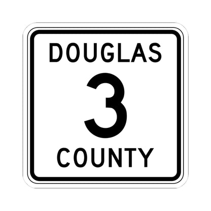 Douglas County Route 3 (Minnesota) (Road Sign) STICKER Vinyl Kiss-Cut Decal