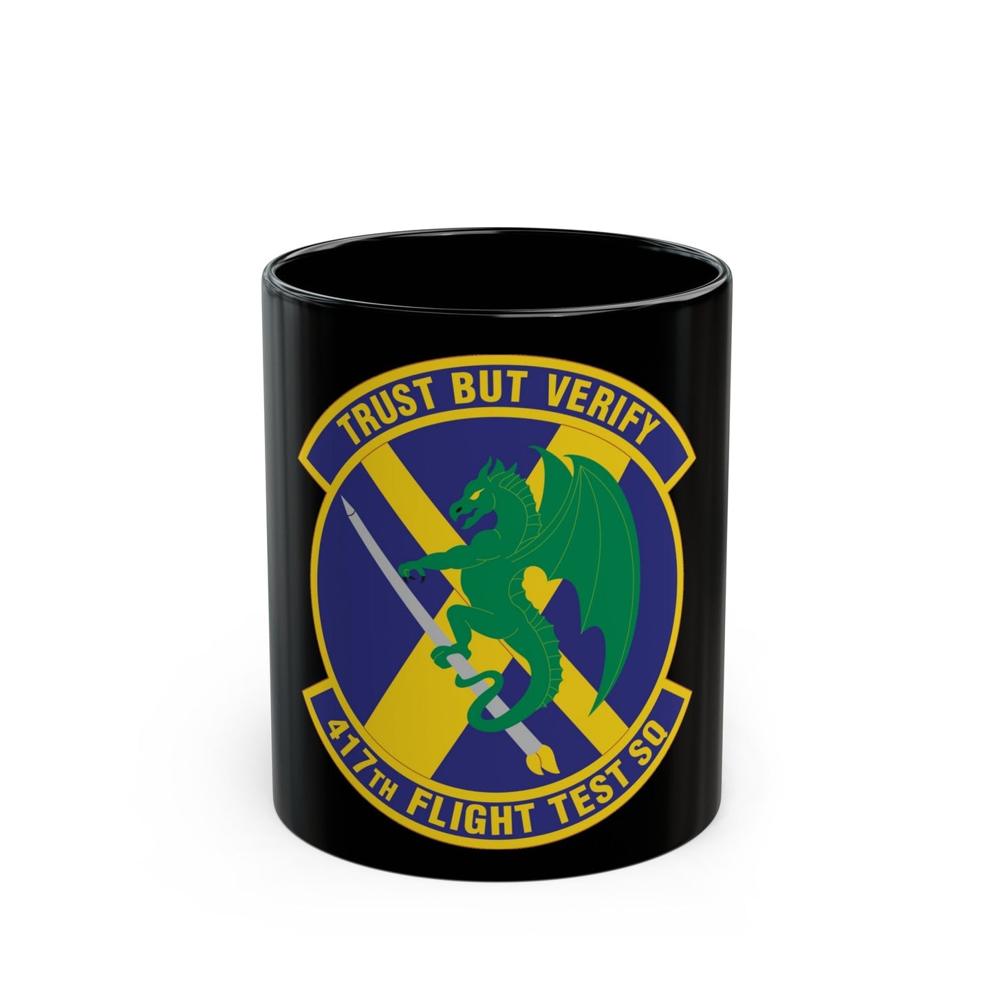 417th Flight Test Squadron (U.S. Air Force) Black Coffee Mug-11oz-The Sticker Space