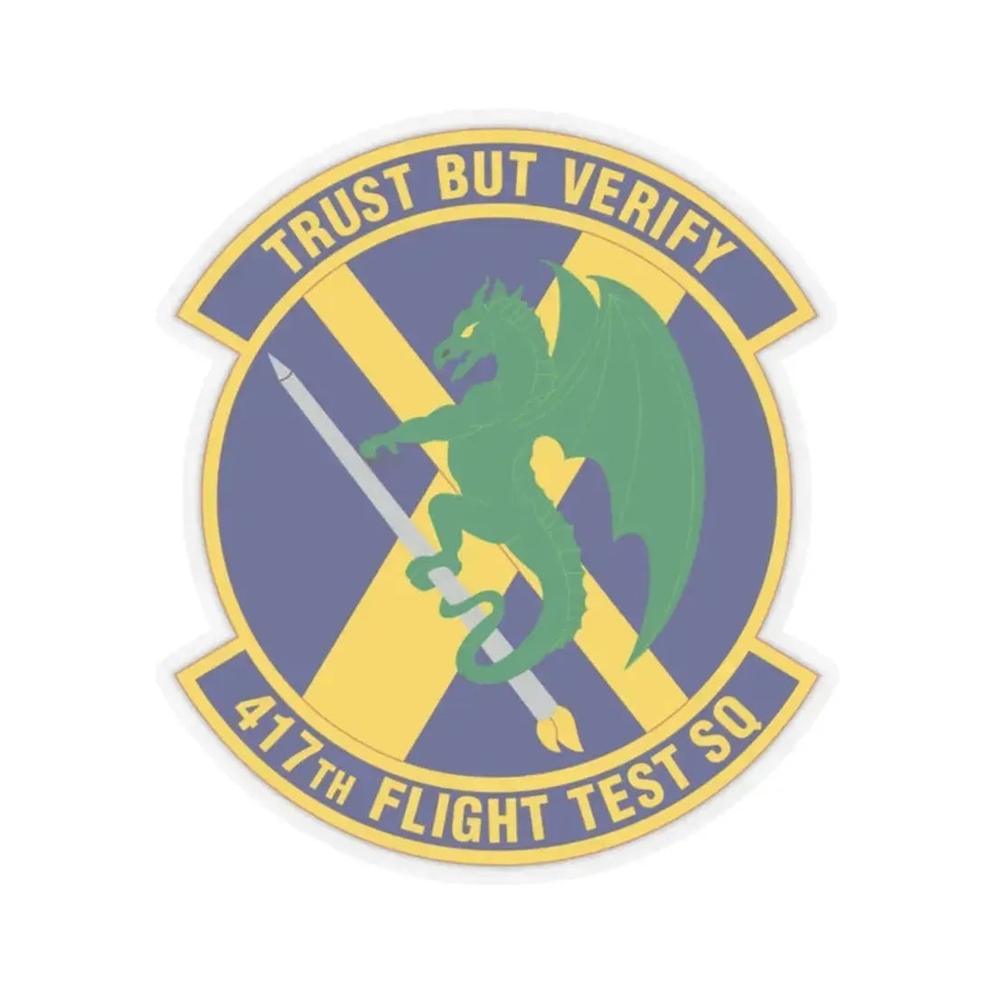 417th Flight Test Squadron (U.S. Air Force) STICKER Vinyl Kiss-Cut Decal 2 Inch Transparent - The Sticker Space