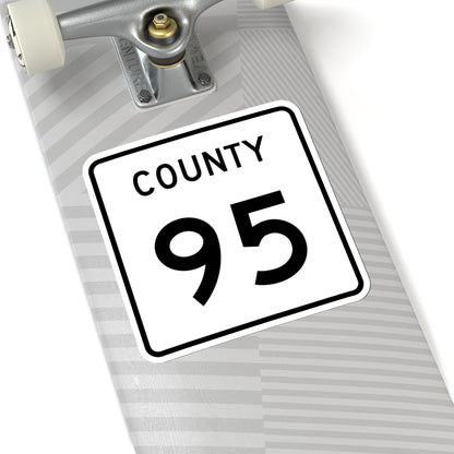 County 95 square (Minnesota) (Road Sign) STICKER Vinyl Kiss-Cut Decal