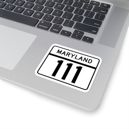 MD Route 111 (Maryland) (Road Sign) STICKER Vinyl Kiss-Cut Decal