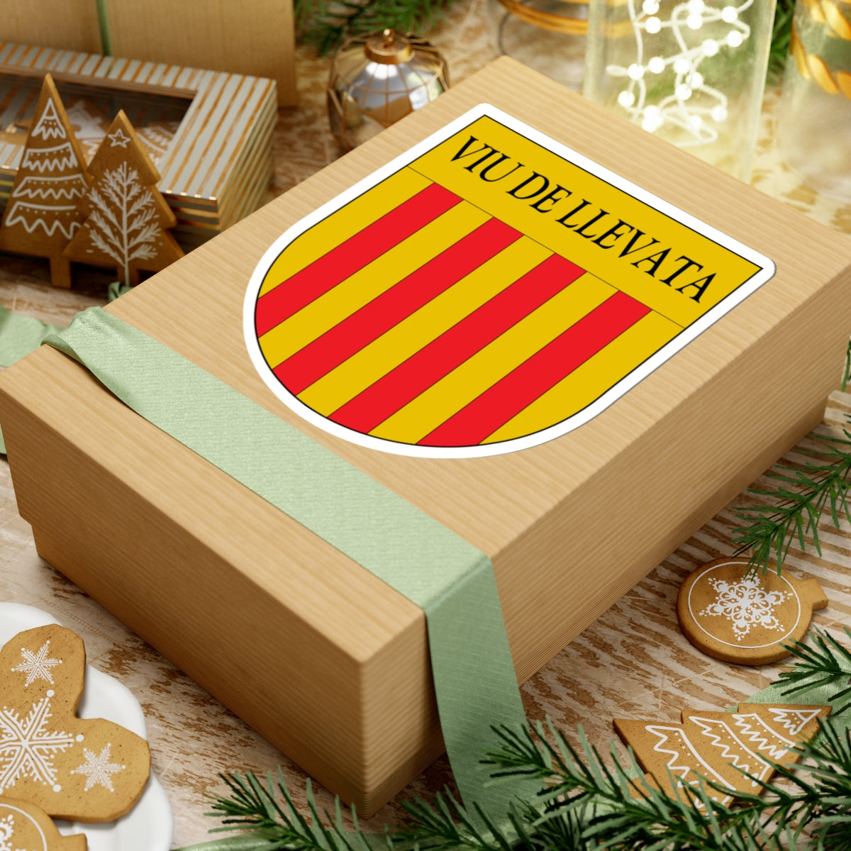 Antic escut municipal de Viu de Llevata (Spain) (Coat of Arms) STICKER Vinyl Kiss-Cut Decal