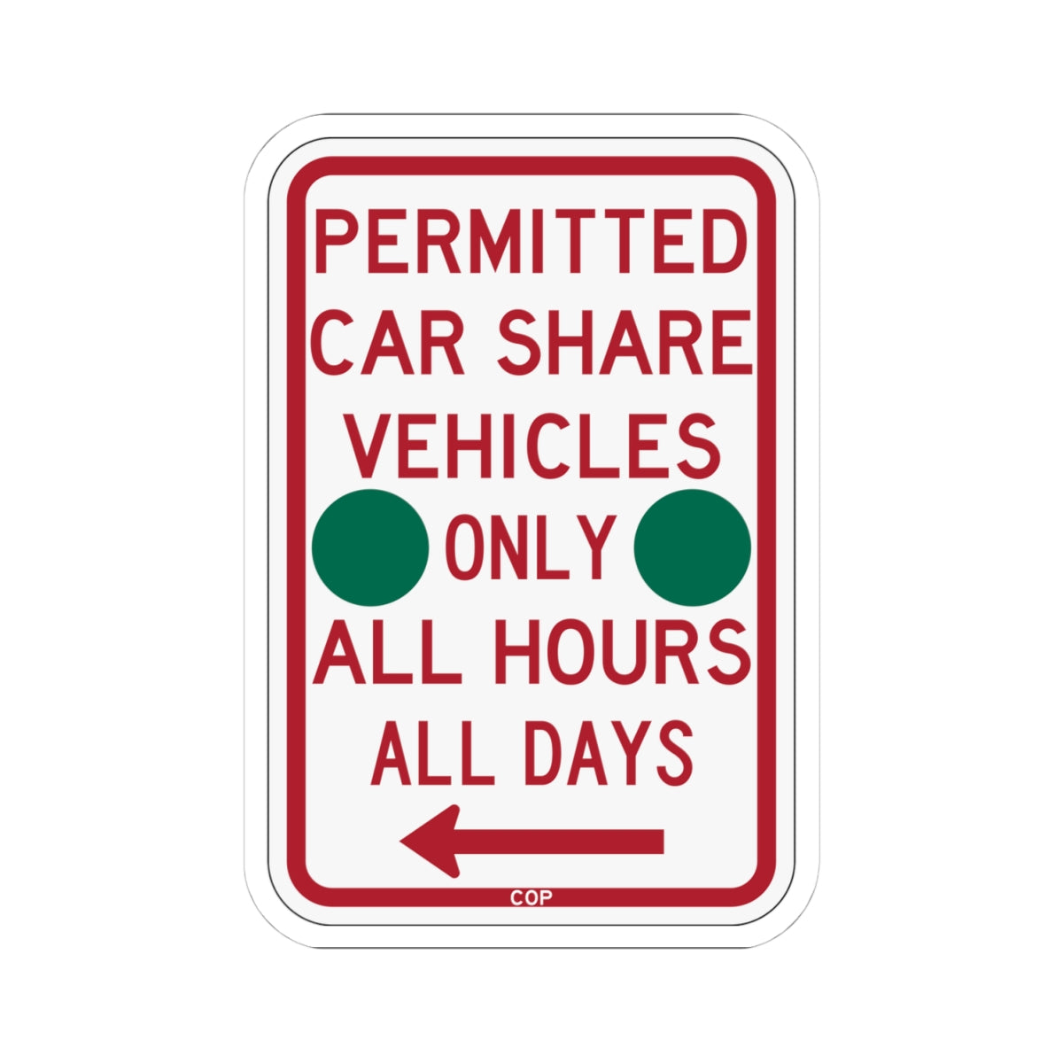 PBOT Road sign P4500L-G (Oregon) (Road Sign) STICKER Vinyl Kiss-Cut Decal