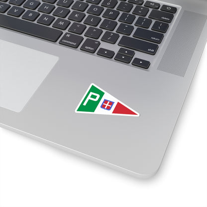 Burgee of mail ships of the Regia Marina (Italy) STICKER Vinyl Kiss-Cut Decal