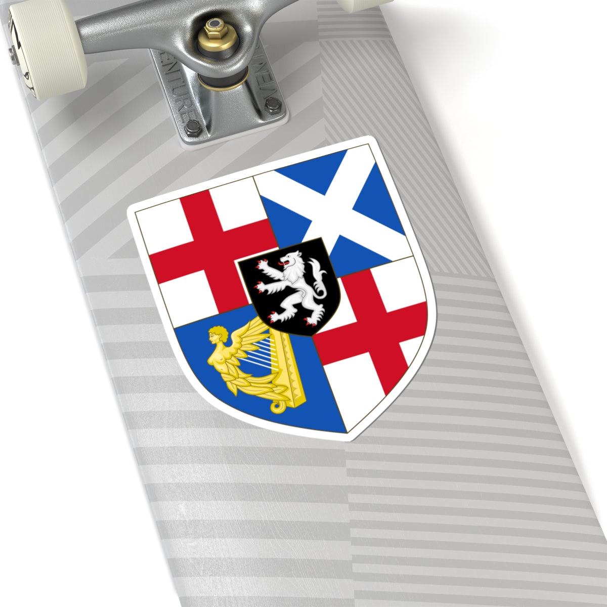 Arms of the Protectorate 1653-1659 (United Kingdom) (Coat of Arms) STICKER Vinyl Kiss-Cut Decal