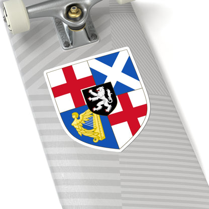 Arms of the Protectorate 1653-1659 (United Kingdom) (Coat of Arms) STICKER Vinyl Kiss-Cut Decal