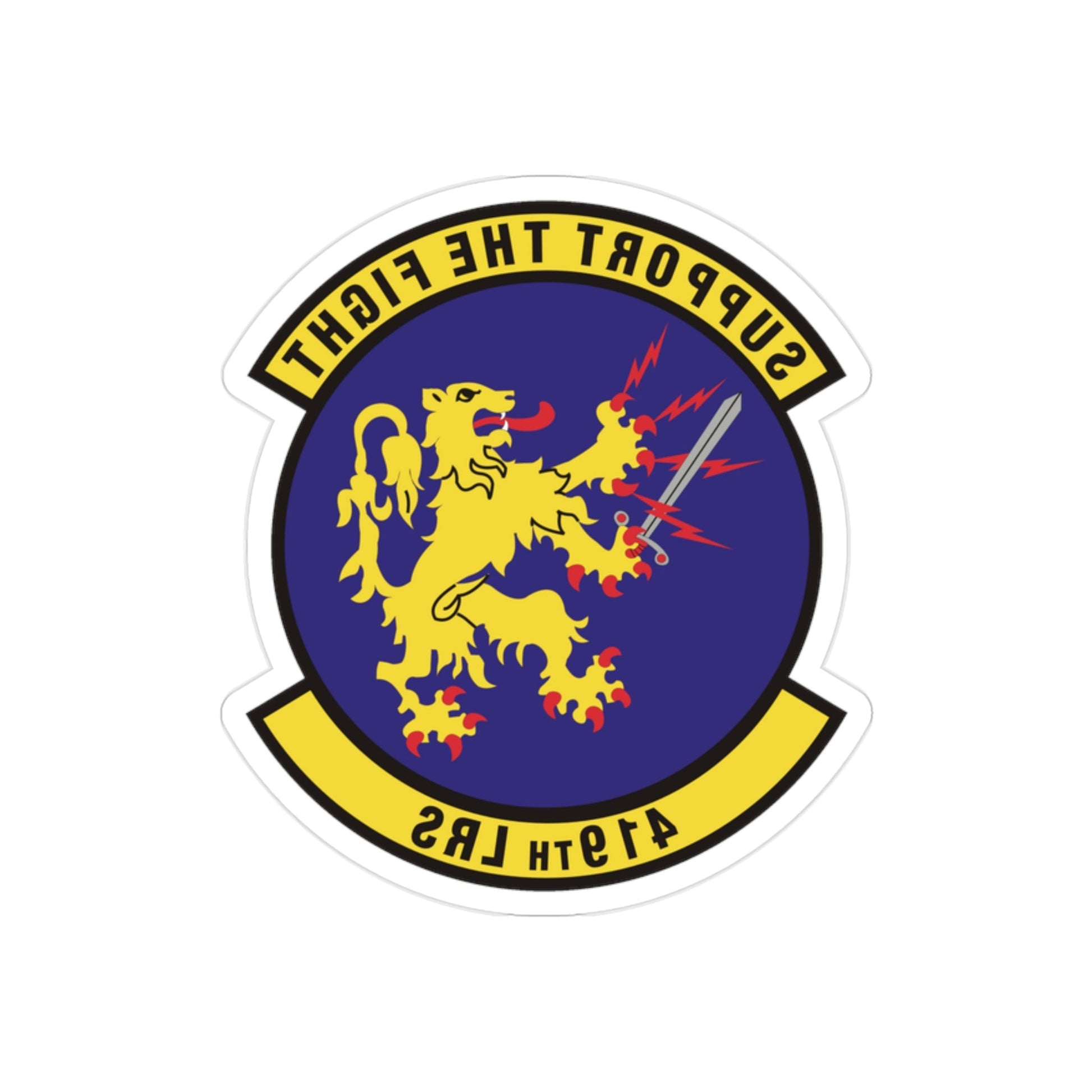 419th Logistics Readiness Squadron (U.S. Air Force) REVERSE PRINT Transparent STICKER-2" × 2"-The Sticker Space