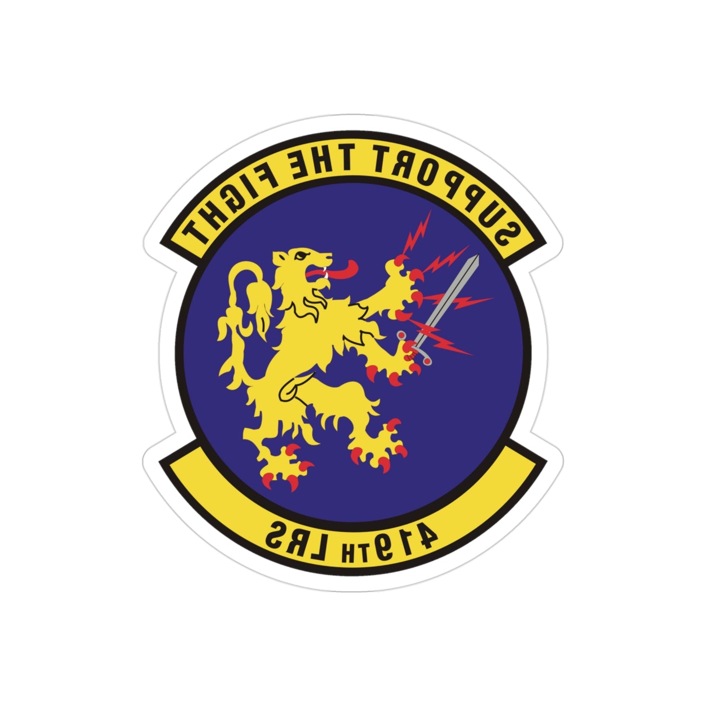 419th Logistics Readiness Squadron (U.S. Air Force) REVERSE PRINT Transparent STICKER-3" × 3"-The Sticker Space