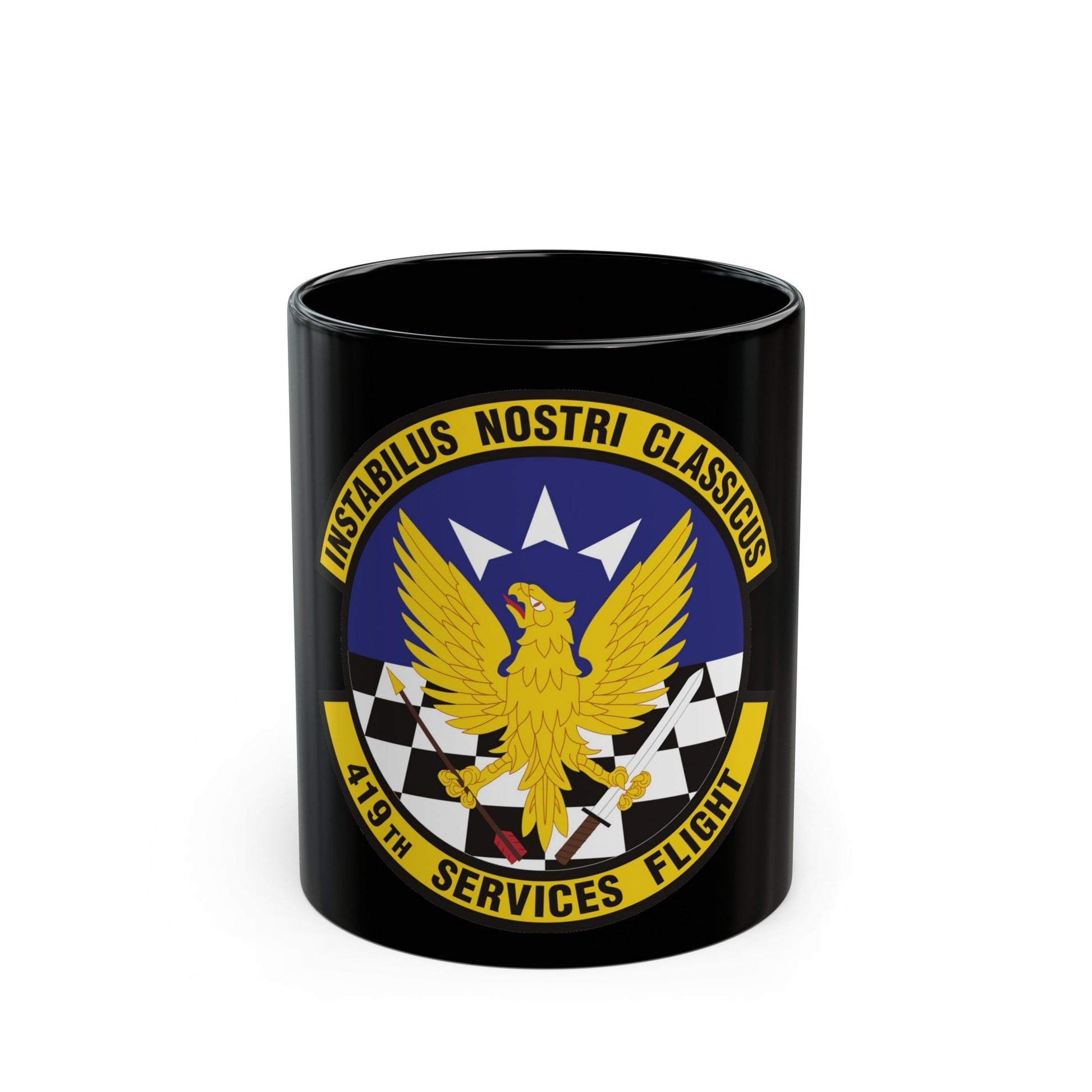 419th Services Flight (U.S. Air Force) Black Coffee Mug-11oz-The Sticker Space