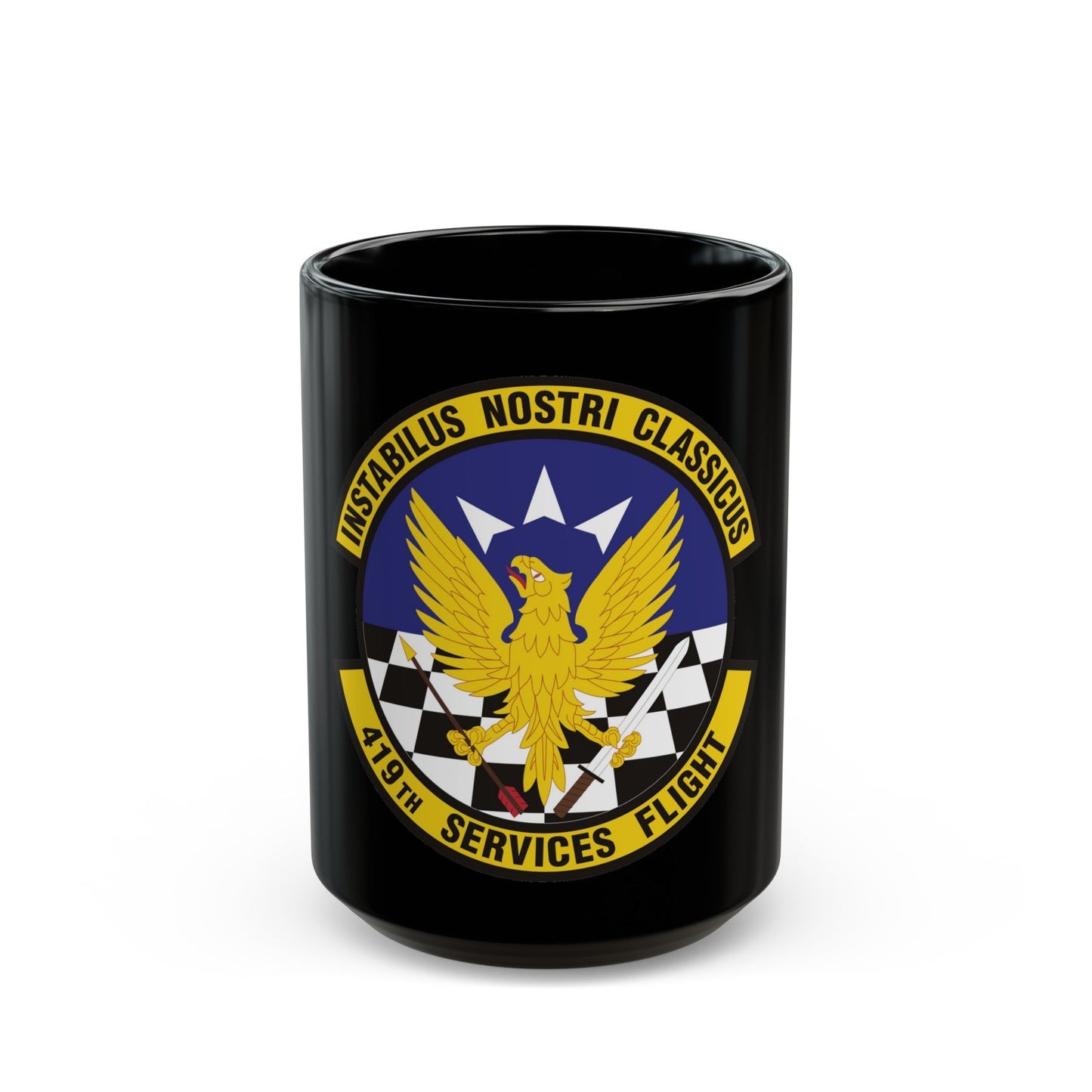 419th Services Flight (U.S. Air Force) Black Coffee Mug-15oz-The Sticker Space