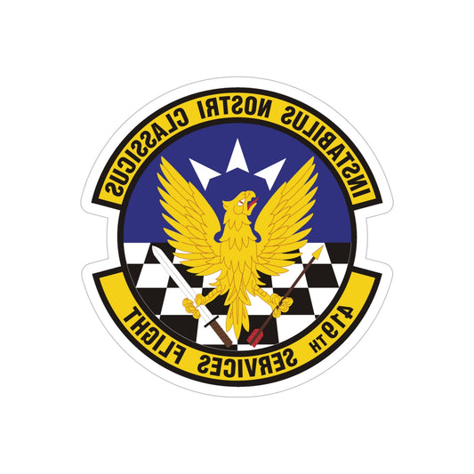 419th Services Flight (U.S. Air Force) REVERSE PRINT Transparent STICKER-6" × 6"-The Sticker Space