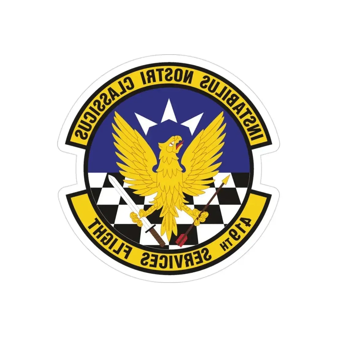 419th Services Flight (U.S. Air Force) REVERSE PRINT Transparent Die-Cut STICKER - The Sticker Space