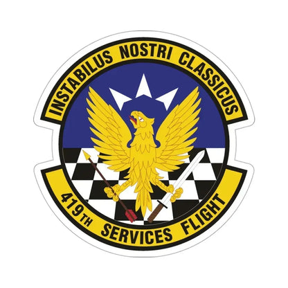 419th Services Flight (U.S. Air Force) STICKER Vinyl Die-Cut Decal 3 Inch - The Sticker Space