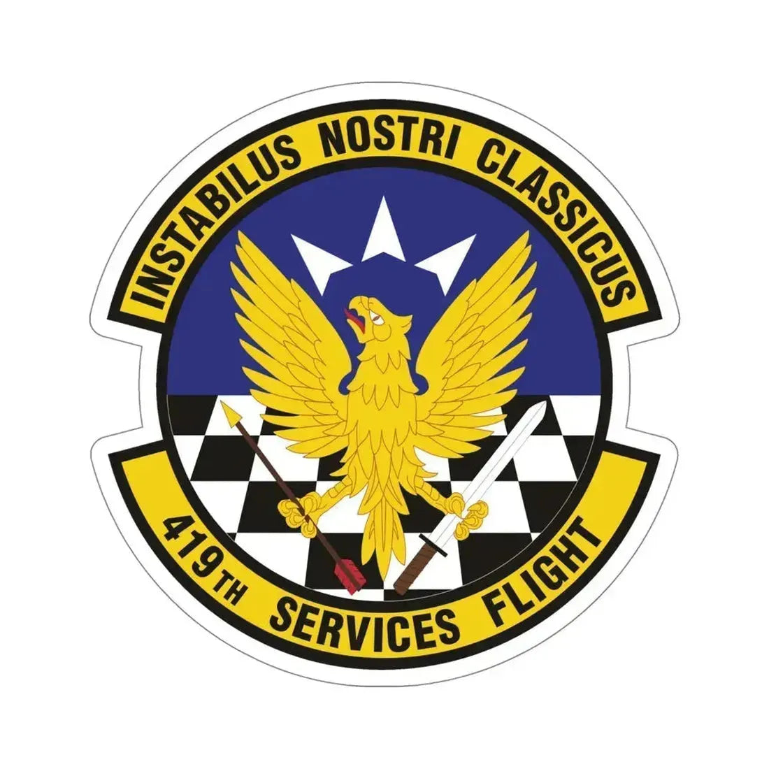 419th Services Flight (U.S. Air Force) STICKER Vinyl Die-Cut Decal 5 Inch - The Sticker Space