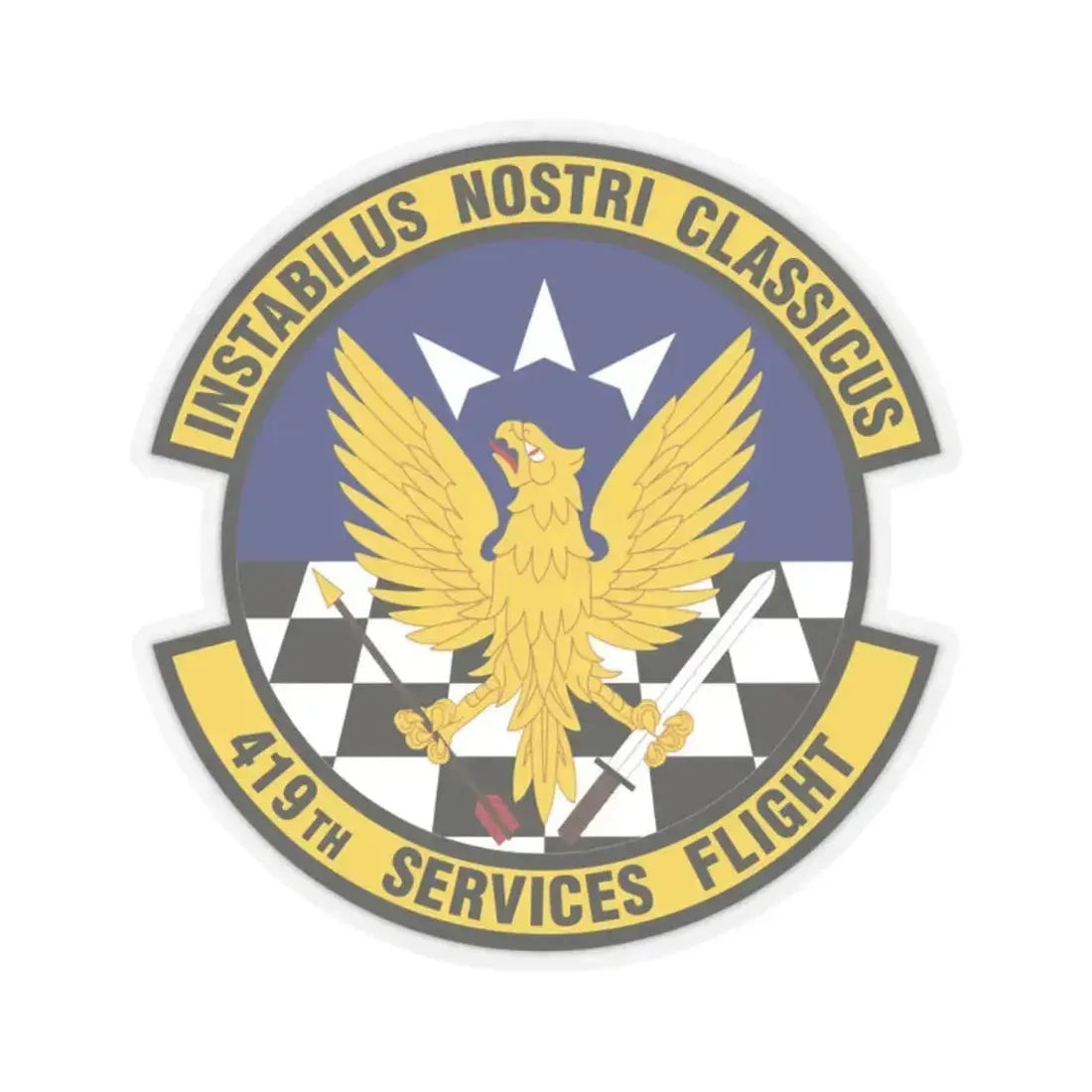 419th Services Flight (U.S. Air Force) STICKER Vinyl Kiss-Cut Decal 2 Inch Transparent - The Sticker Space