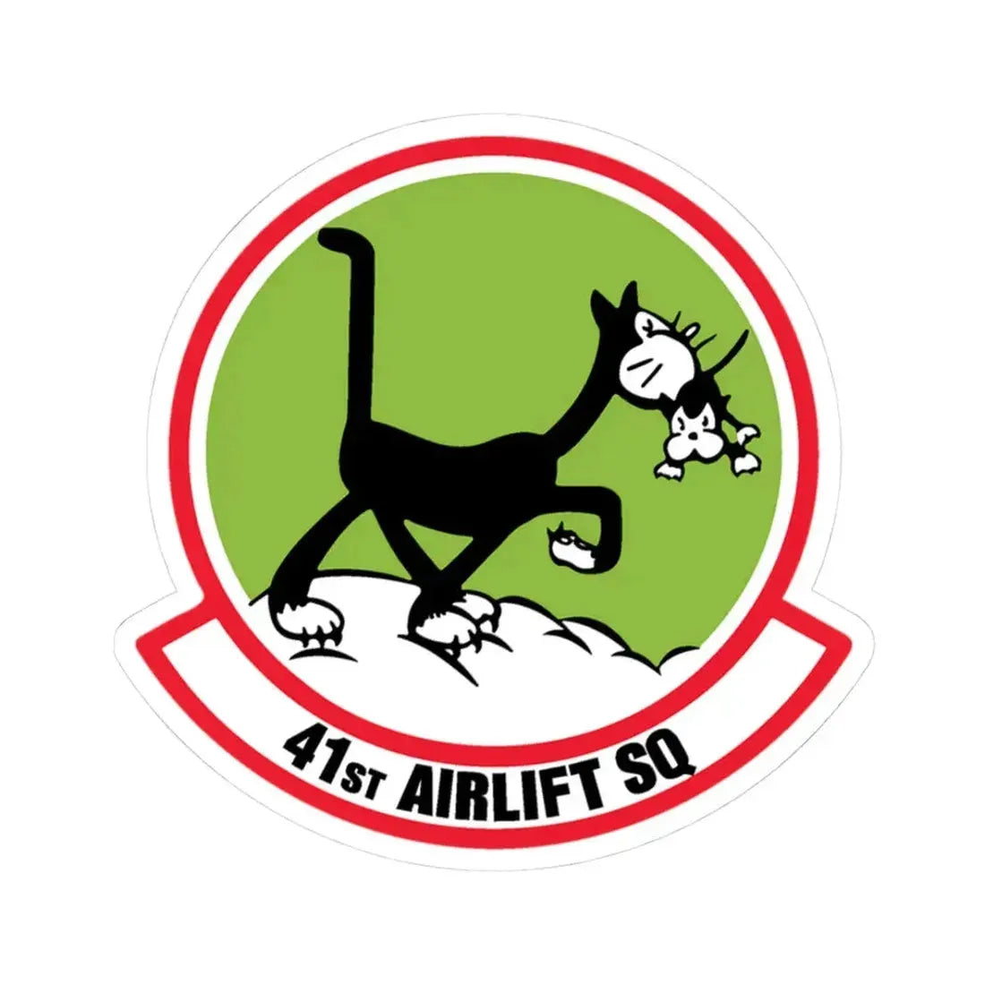 41st Airlift Sq v2 (U.S. Air Force) STICKER Vinyl Kiss-Cut Decal 3 Inch White - The Sticker Space