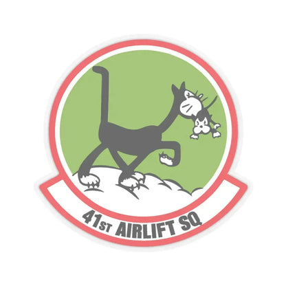 41st Airlift Sq v2 (U.S. Air Force) STICKER Vinyl Kiss-Cut Decal 4 Inch Transparent - The Sticker Space