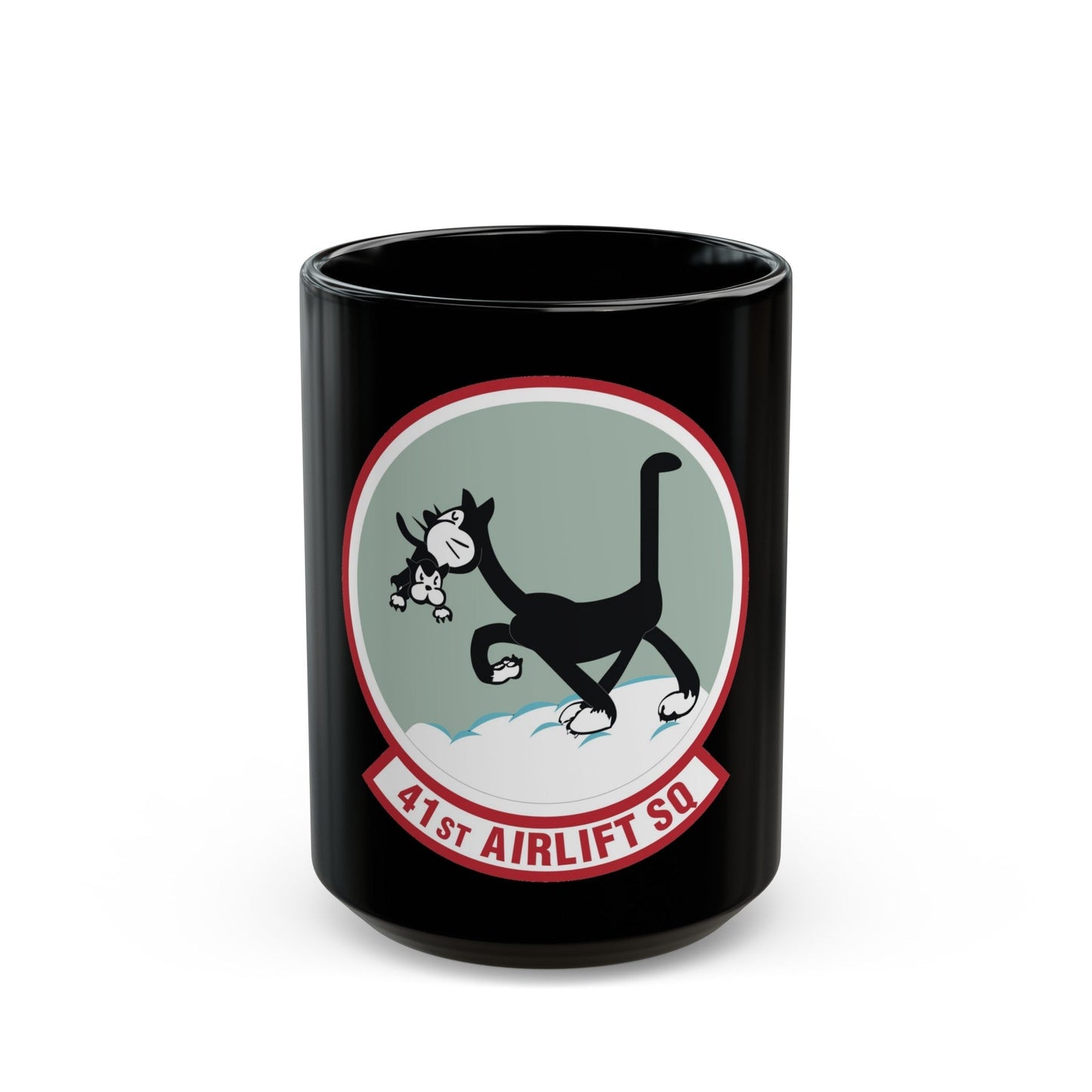 41st Airlift Squadron (U.S. Air Force) Black Coffee Mug-15oz-The Sticker Space