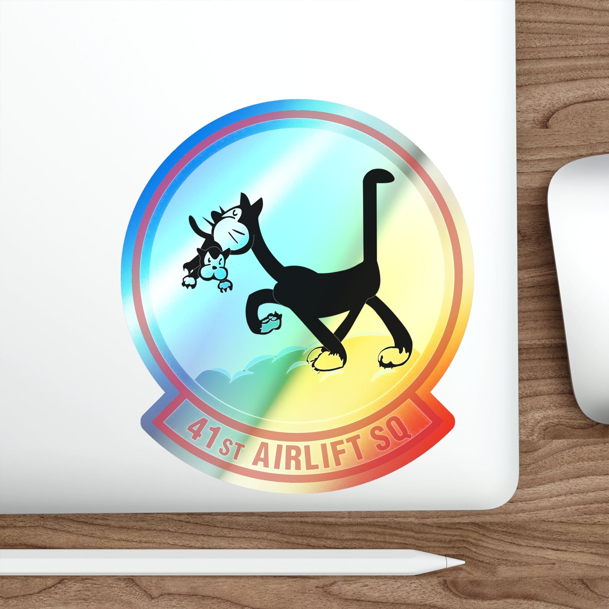 41st Airlift Squadron (U.S. Air Force) Holographic STICKER Die-Cut Vinyl Decal-The Sticker Space