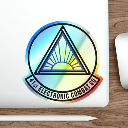 41st Electronic Combat Squadron (U.S. Air Force) Holographic STICKER Die-Cut Vinyl Decal-The Sticker Space