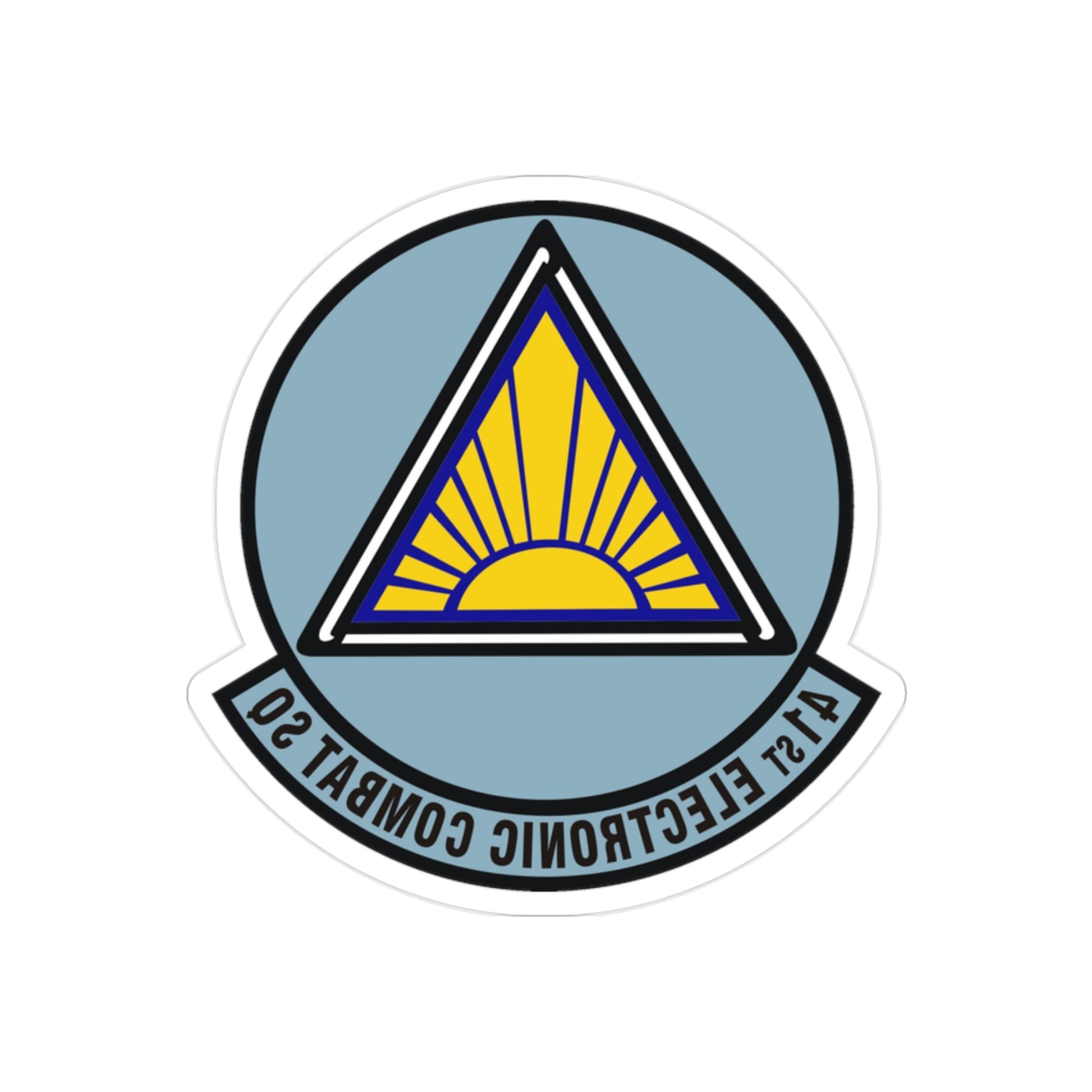 41st Electronic Combat Squadron (U.S. Air Force) REVERSE PRINT Transparent STICKER-2" × 2"-The Sticker Space