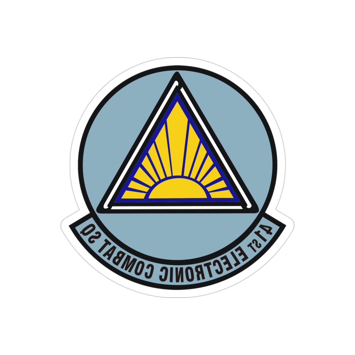 41st Electronic Combat Squadron (U.S. Air Force) REVERSE PRINT Transparent STICKER-3" × 3"-The Sticker Space