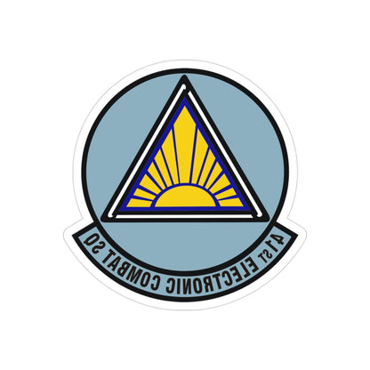 41st Electronic Combat Squadron (U.S. Air Force) REVERSE PRINT Transparent STICKER-3" × 3"-The Sticker Space