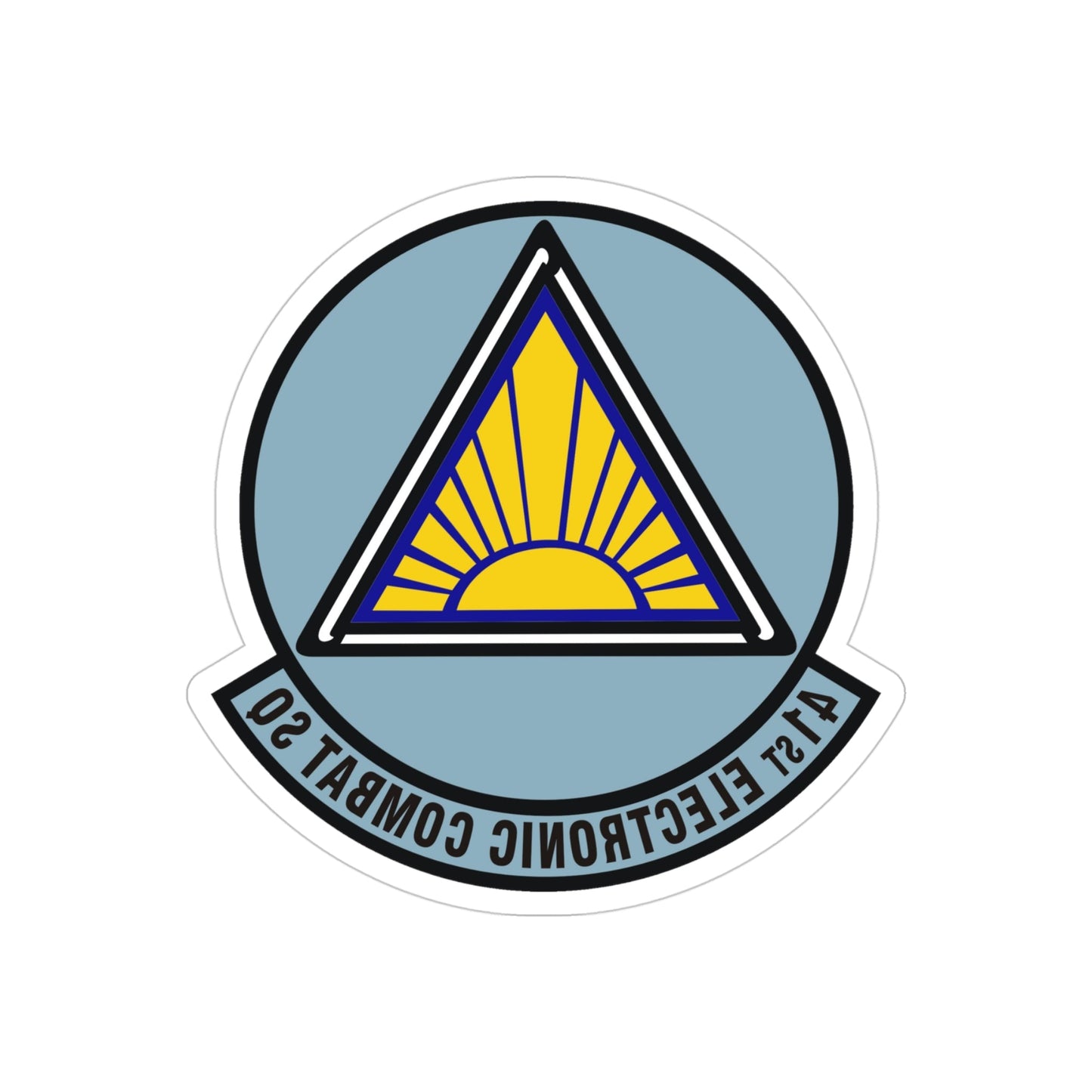 41st Electronic Combat Squadron (U.S. Air Force) REVERSE PRINT Transparent STICKER-4" × 4"-The Sticker Space