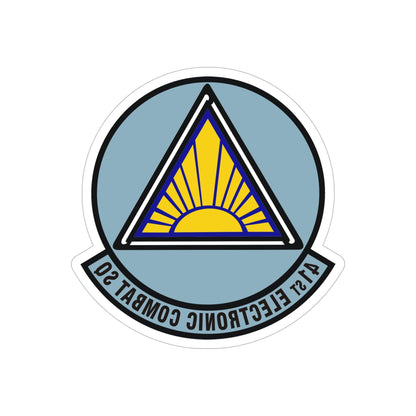 41st Electronic Combat Squadron (U.S. Air Force) REVERSE PRINT Transparent STICKER-6" × 6"-The Sticker Space