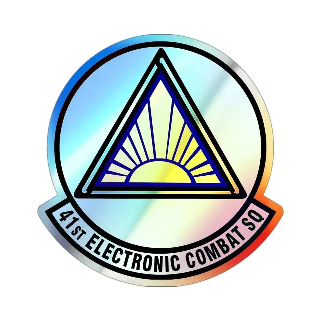 41st Electronic Combat Squadron (U.S. Air Force) Holographic STICKER Die-Cut Vinyl Decal 3 Inch Holographic - The Sticker Space
