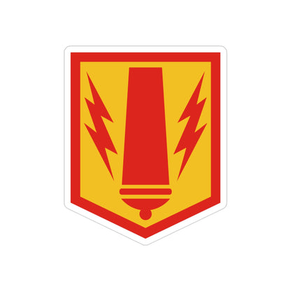 41st Field Artillery Brigade (U.S. Army) REVERSE PRINT Transparent STICKER-4" × 4"-The Sticker Space