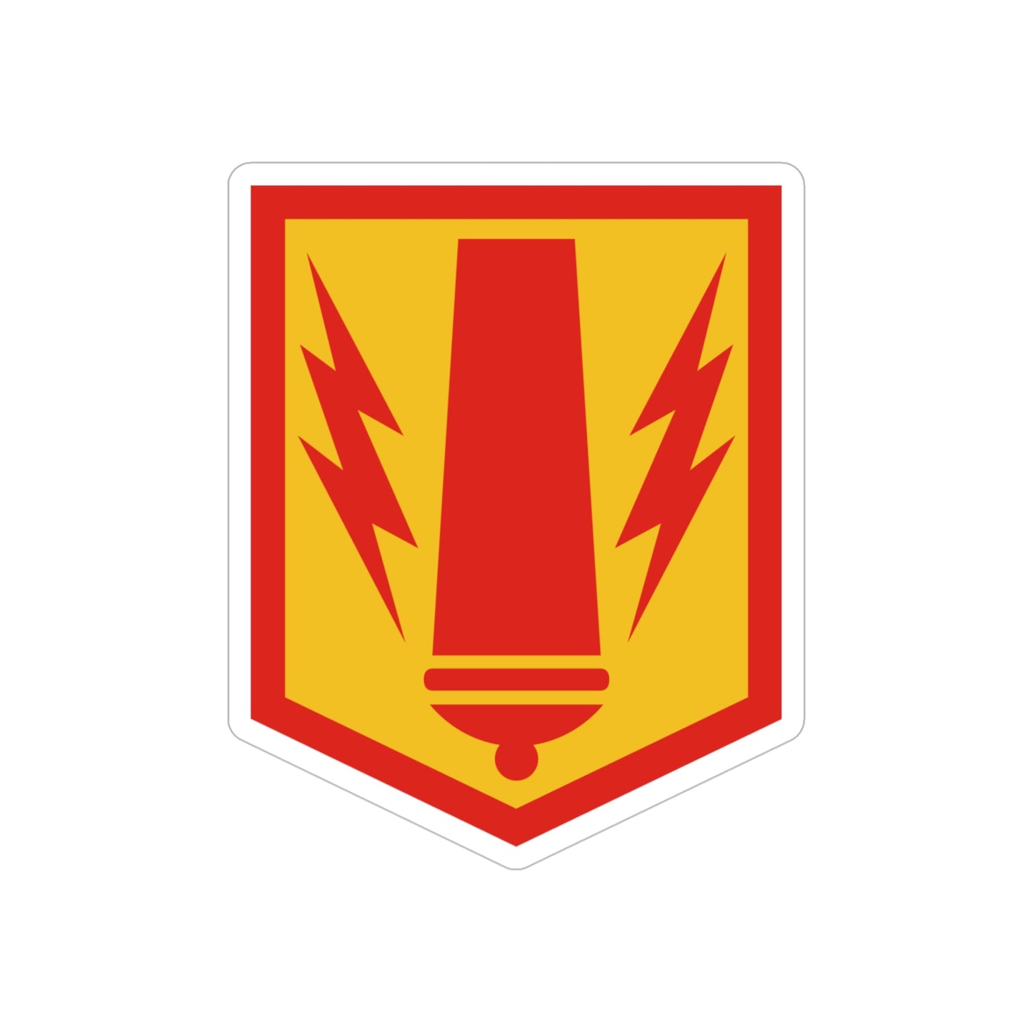 41st Field Artillery Brigade (U.S. Army) REVERSE PRINT Transparent STICKER-5" × 5"-The Sticker Space