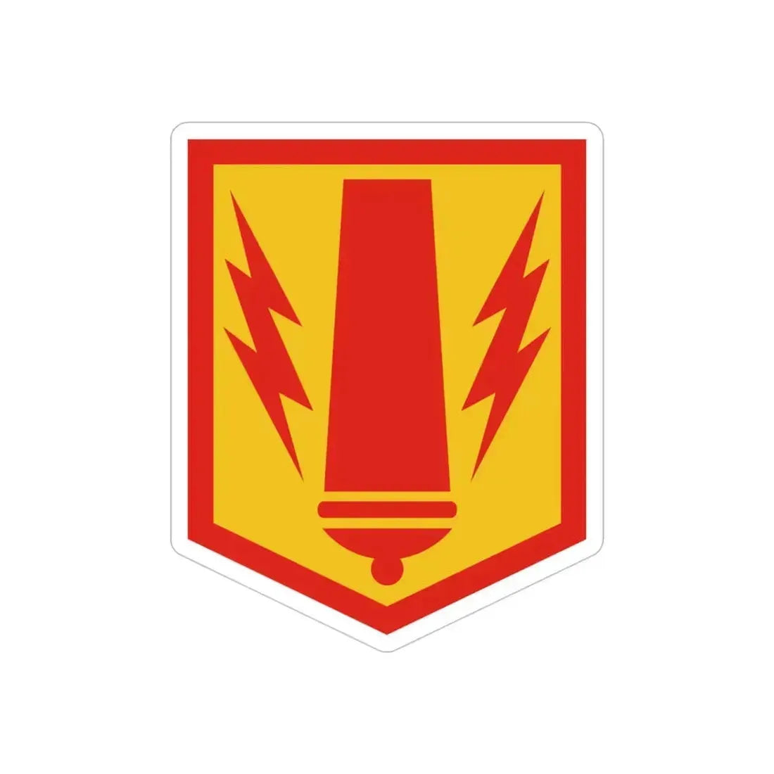 41st Field Artillery Brigade (U.S. Army) REVERSE PRINT Transparent Die-Cut STICKER 4 Inch Die-Cut Transparent - The Sticker Space