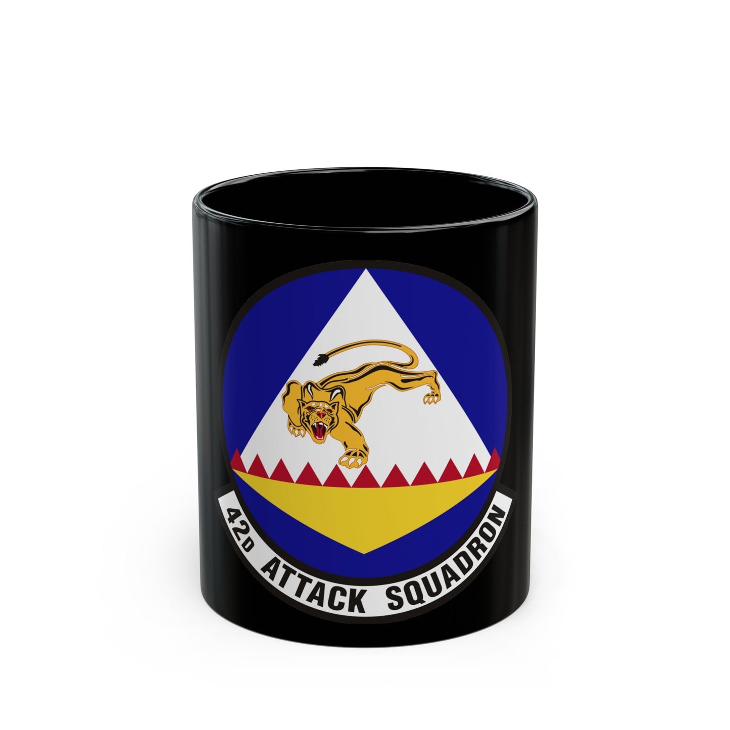 42 Attack Squadron ACC (U.S. Air Force) Black Coffee Mug-11oz-The Sticker Space