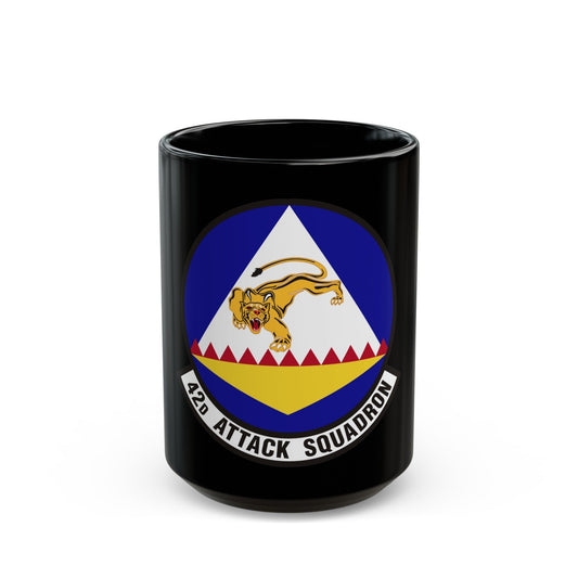 42 Attack Squadron ACC (U.S. Air Force) Black Coffee Mug-15oz-The Sticker Space