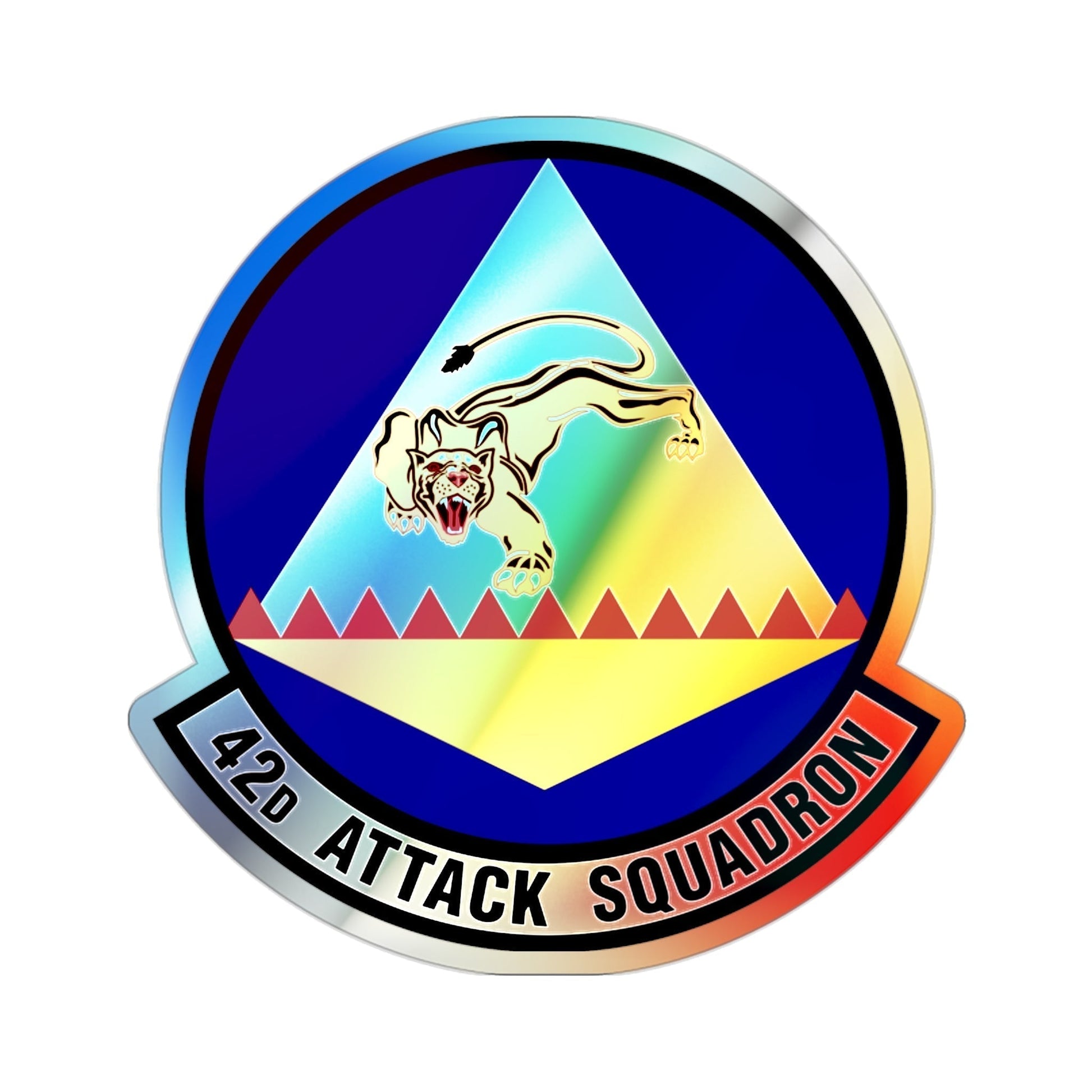 42 Attack Squadron ACC (U.S. Air Force) Holographic STICKER Die-Cut Vinyl Decal-2 Inch-The Sticker Space