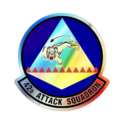 42 Attack Squadron ACC (U.S. Air Force) Holographic STICKER Die-Cut Vinyl Decal-3 Inch-The Sticker Space